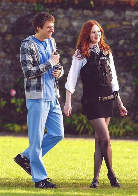 [arthur Darvill As Rory Williams And Karen Gillan As Amelia Pond] Doctor Who On Set Pictures