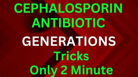 Cephalosporin Generation Mnemonic Pharmacology Classification Youtube
