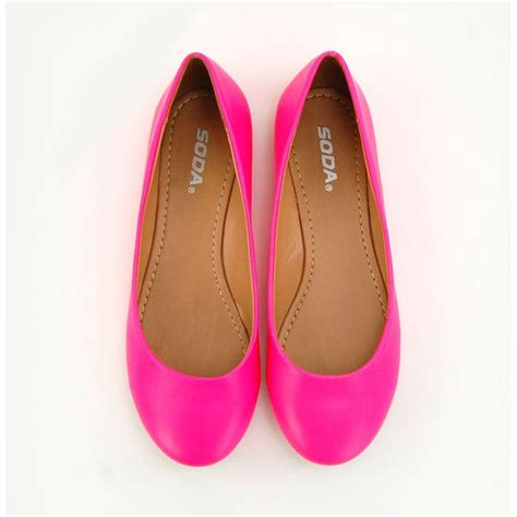 Hot Pink Neon Ballet Flats 16 Found On Polyvore Hot Pink Ballet