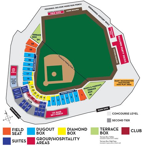 Nats Park Seating Chart With Seat Numbers