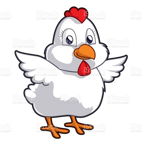 Funny Chicken Cartoon Stock Illustration Download Image