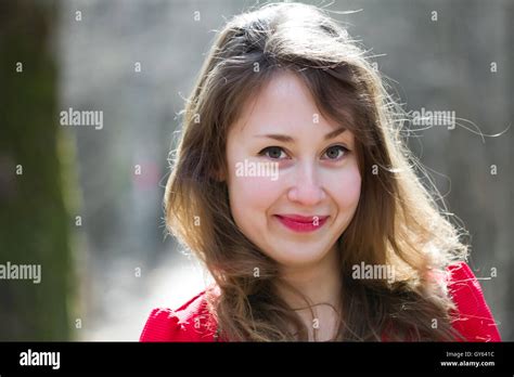 Portrait Of An Attractive Beautiful Pretty Cute Young Caucasian Happy Smiling Woman Girl