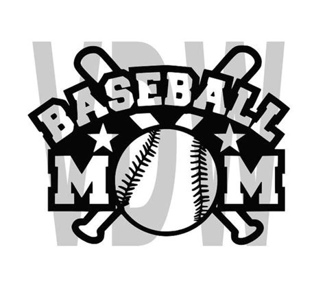 Baseball Mom Baseball Mom Baseball Svg Baseball Decorsvg Etsy