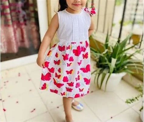 White Girl Kids Cotton Frock Design At Rs 250 In New Delhi Id