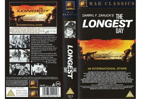 Longest Day The 1962 On 20th Century Fox United Kingdom Vhs Videotape