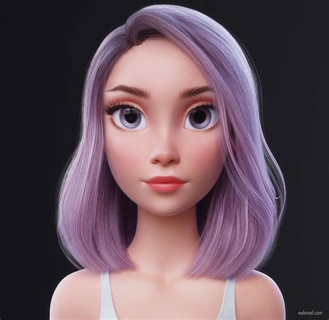 3d Blender Model Girl By Nazar Noschenko 9