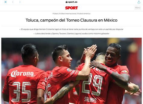 En Europa afirman que Toluca ya es campeón en México ESTO en línea