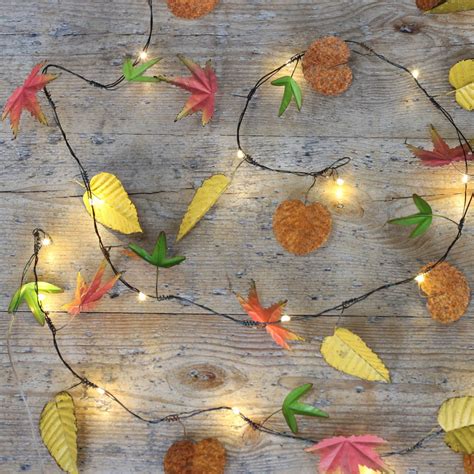 Autumn Leaves Fairy Lights By Otters Barn Interiors