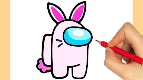 How To Draw Among Us Bunny Kawaii Drawings Youtube