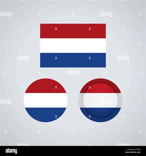 flag design dutch flag set isolated template for your designs vector illustration stock