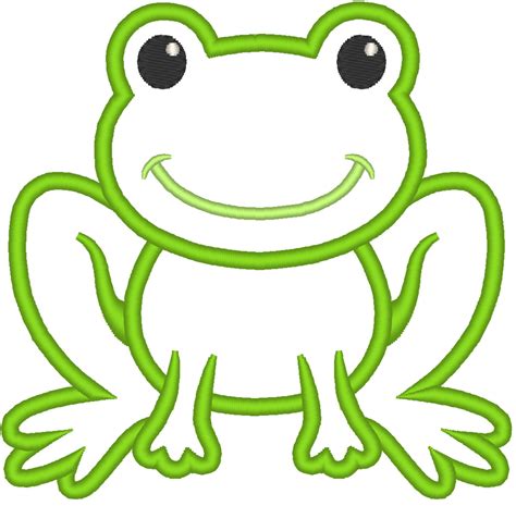 Frog Embroidery Machine Applique Design 3 Sizes By Galeo On Etsy