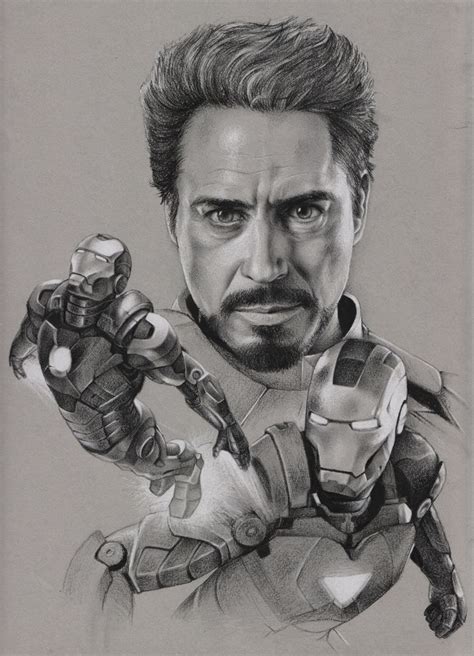 The Ironman Drawing The Dare Art Железный человек Супергерои Мстители