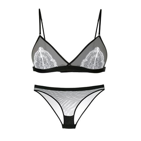 Sexy Lingerie For Women Sex Bra Set Ultra Thin Lace Underwear Translucent Bralette See Through