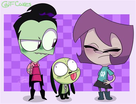Zim Gaz And Gir Invader Zim By T Whiskers On Deviantart