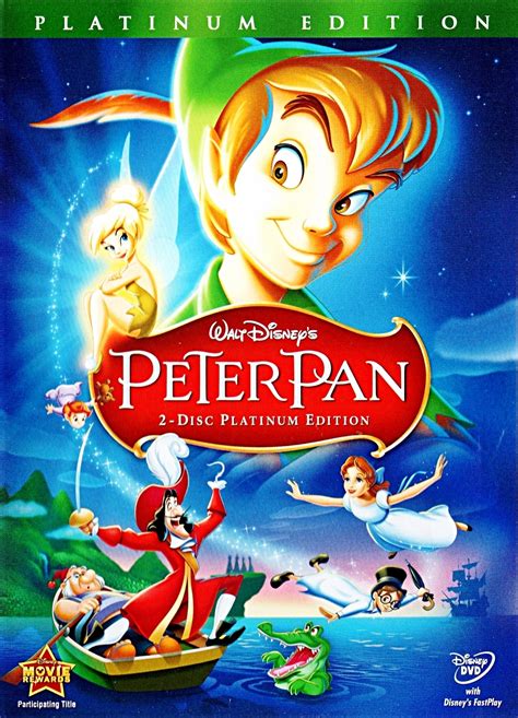 Peter Pan Two Disc Platinum Edition Disney Dvd Cover Walt Disney