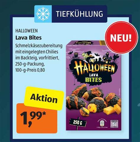 So you probably know by now that halloween is going to look a little different this year. Halloween Lava Bites Angebot bei ALDI sud