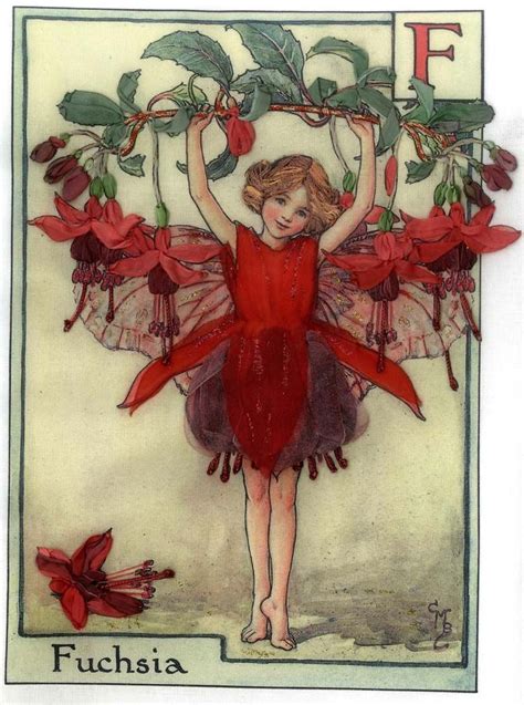 The Fuchsia Fairy From Cicely Mary Barkers Flower Fairies Embroidered