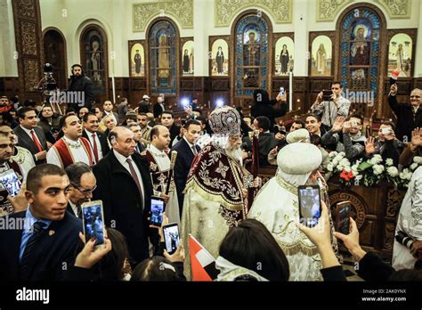 Kairo Egypt 06th Jan 2020 The Coptic Patriarch Tawadros Ii Of Alexandria M Head Of The