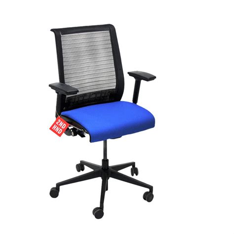 This comfortable ergonomic chair from steelcase provides maximum sitting. Steelcase Think Office Chair in New Blue Fabric ( Mesh ...