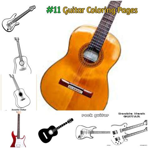 Guitar printable Coloring Pages for Kids | Coloring pages for kids