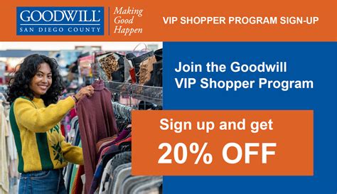 goodwill san diego vip shopper program registration
