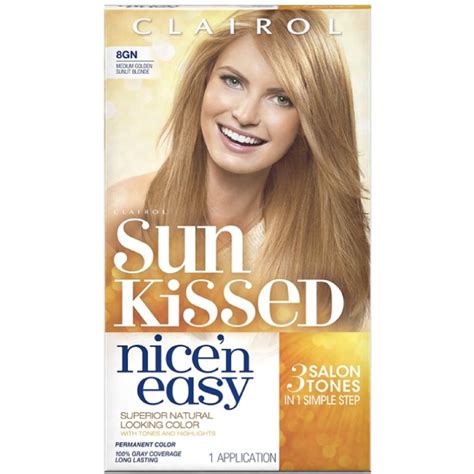 Clairol Nice N Easy Sun Kissed Permanent Hair Color 8gn Medium Golden Sunlit Blonde Walmart