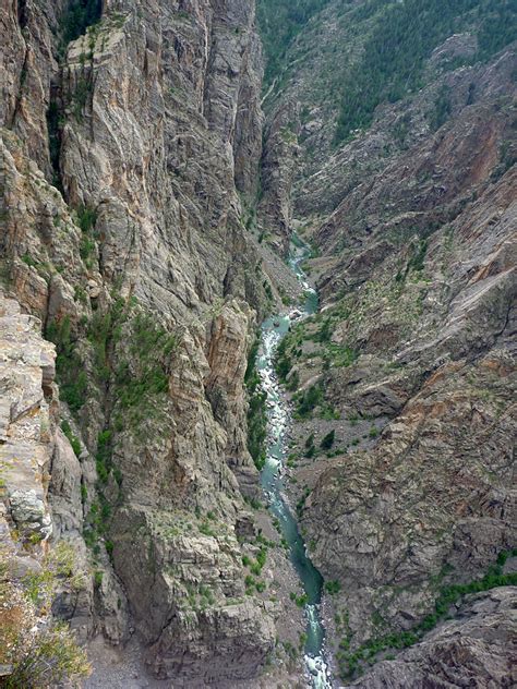 River Below Big Island View Black Canyon Of The Gunnison National Park