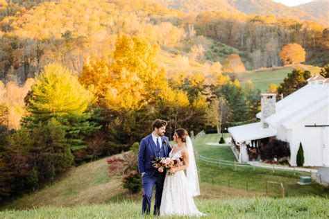 Golden Autumn Asheville Elopement Chestnut Ridge Outdoor Wedding