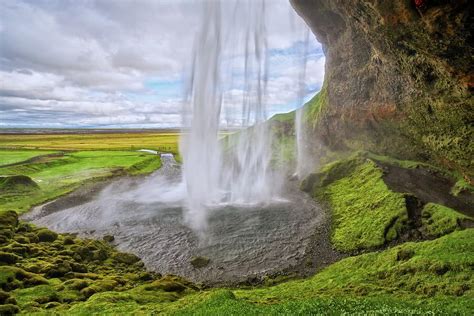 Behind Seljalandsfoss Waterfall By Kirk Lougheed