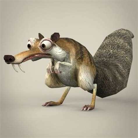 3d Model Ice Age Character Scrat Cgtrader