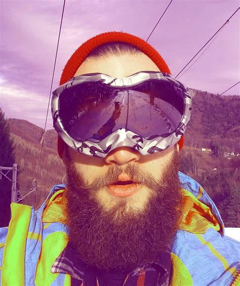 Romtcho Pitcho Full Thick Dark Beard Beards Bearded Man Men Snow Goggles Snowy Winter Ski