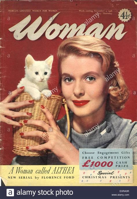 1950s Uk Woman Magazine Cover High Resolution Stock
