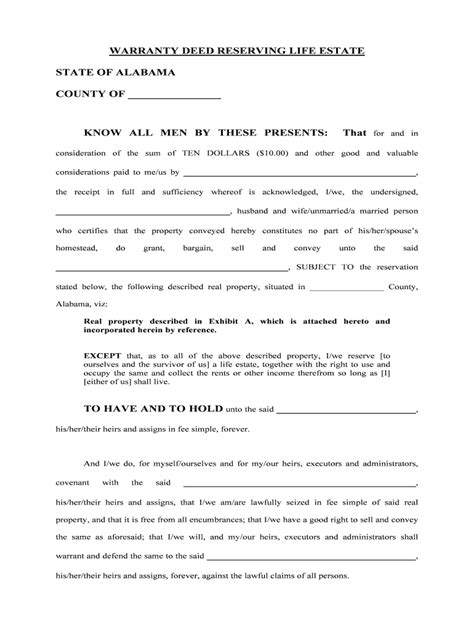 Alabama Deed Formsget A Deed To Transfer Alabama Real Estate Fill Out