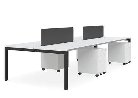 Mdf White Metal Leg Workstation For Office For Corporate Office