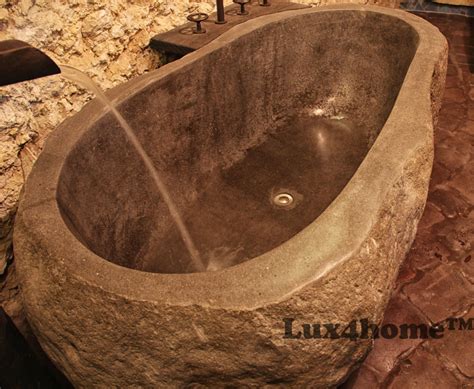 River Stone Bathtub Flumen Top 3 Rock Stone Bath Tub