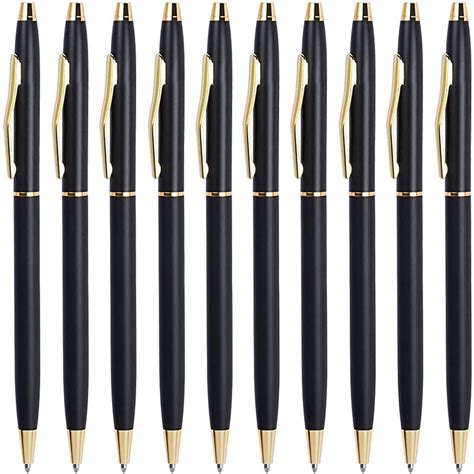 Stainless Steel Ballpoint Pen Classical Gold Signature Ink Ball Point