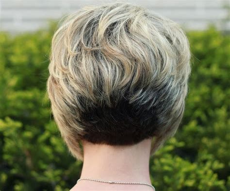 Back View Of Stacked Bob Hairstyle Layered Short Hairstyle For 2014