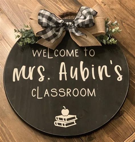 Teacher Appreciation Personalized Teacher Gift Classroom Welcome Sign Classroom Decor In