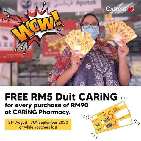 Click the button, copy the code and it will be step 2: Caring Pharmacy FREE RM5 Voucher Promotion (31 August 2020 ...