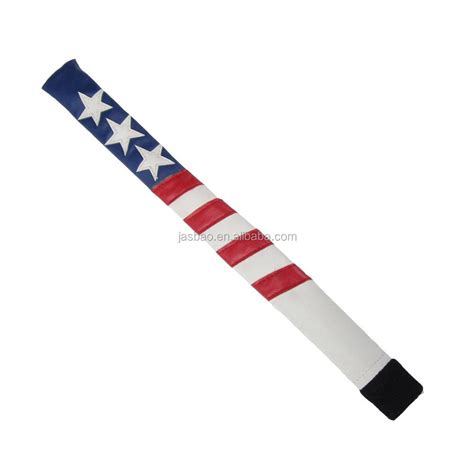 2021 Custom Wholesale Usa Flag Stars Strips Waterproof Pu Leather Golf Alignment Stick Cover