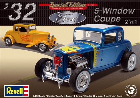 Revell 32 Ford 5 Window Coupe 2n1 125 Model Kit At Mighty Ape Nz