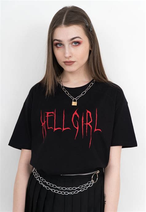 hell girl t shirt aesthetic shirt aesthetic clothing hell etsy