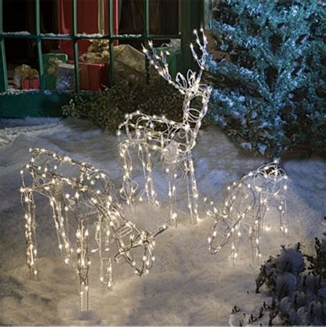 The smooth animation of lights and falling snow make it look calm. Animated Lighted Reindeer Family Set 3 Christmas Yard ...