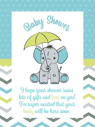 A baby shower will help the soon to be parents with gathering together the necessary items they will need for their child. It's Raining Gifts & Love - Baby Shower Card | Birthday & Greeting Cards by Davia | Baby shower ...