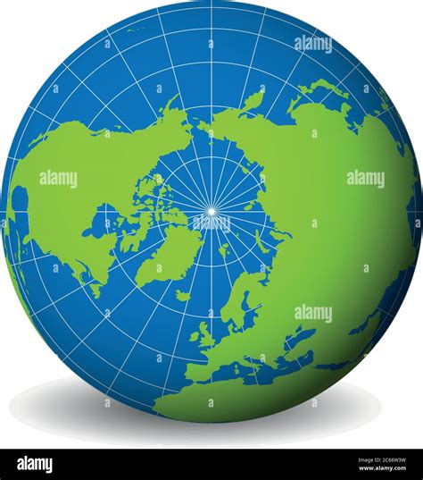Globo Terrestre Con Mappa Del Mondo Verde E Mari Blu E Oceani