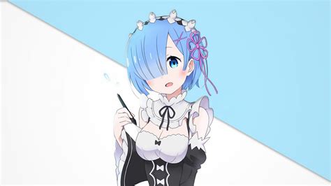 Download Beautiful Short Hair Anime Girl Rem Rezero