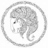 Coloring Zodiac Adult Adults Behance sketch template