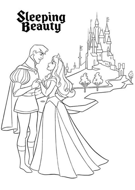 Coloring Page in 2020 (With images) | Sleeping beauty coloring pages