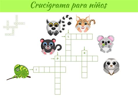 20 Crucigramas Para Niños En Español Divertidos Y Fáciles