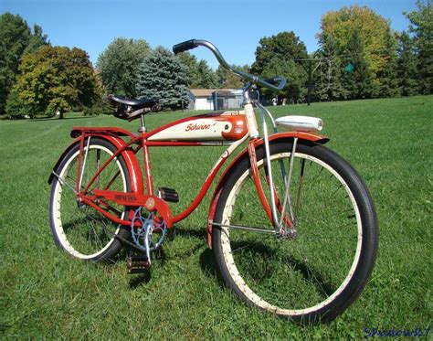 1950 Schwinn Hornet Mens Straight Bar Tank Bicycle Vintage Panther B6 Dx S2 Red 1833016804